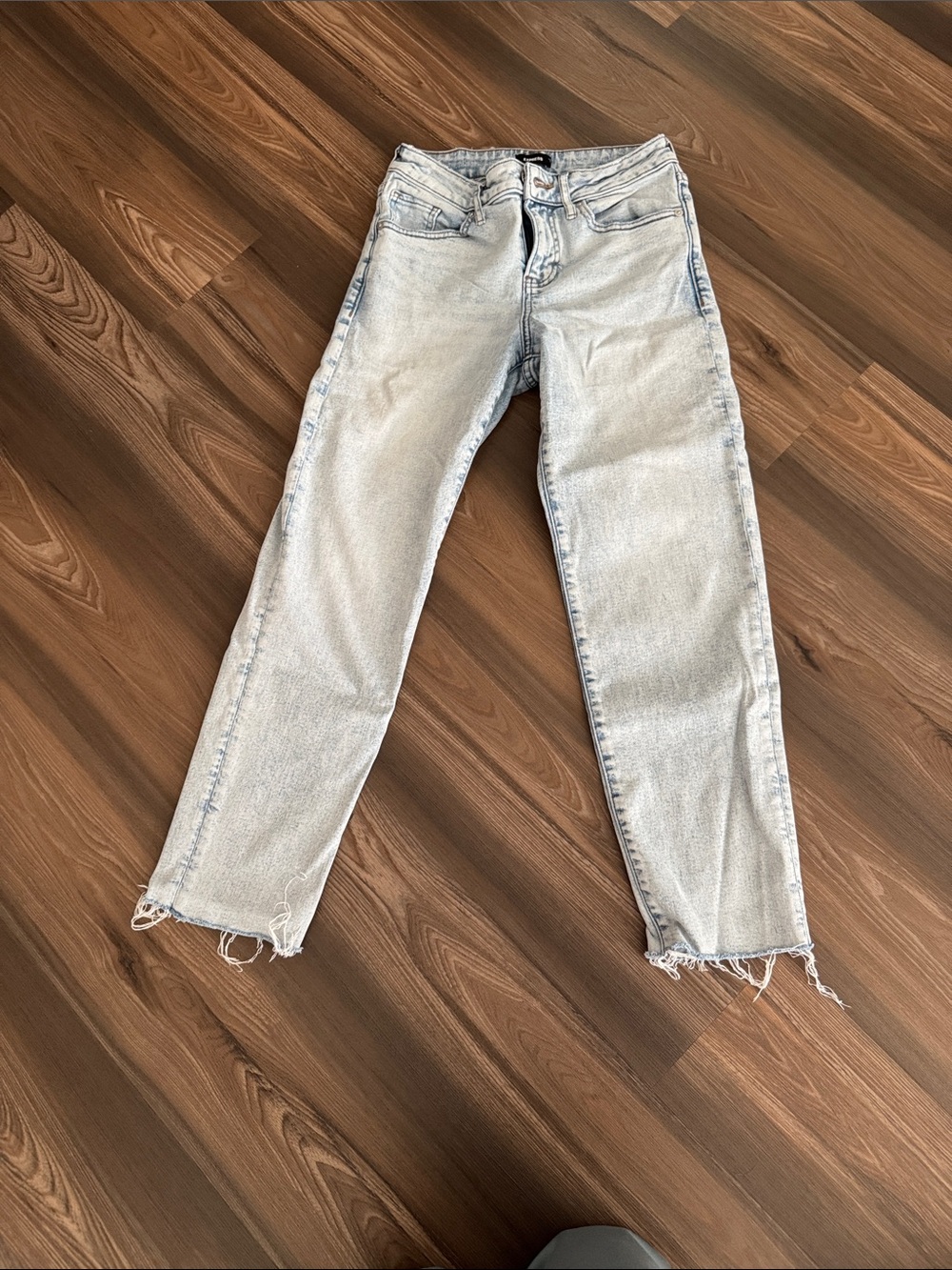 Light Wash Women’s Straight Leg Jeans - boyfriend mid rise express